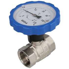 WESA-ISO-Therm-Kugelhahn blau 1&quot; IG Thermometergriff