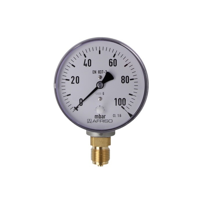 Manometer Heizung Druckanzeige 100mm 0 - 16 bar 1/2 AG Unten
